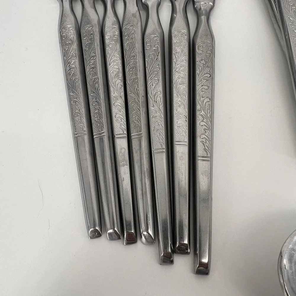 63 Piece WINTHROP W.M. Dalton Stainless Japan‎ Flatware Including Serving Pieces